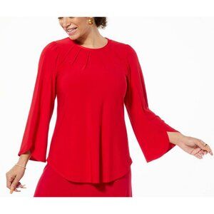 Antthony Studio Stretch Knit Tulip -Sleeve Top 2X (899)